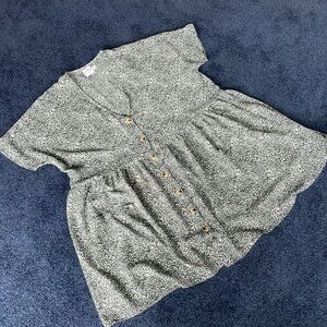 Polly Green and White Relaxed Fit Casual Dress - size 6